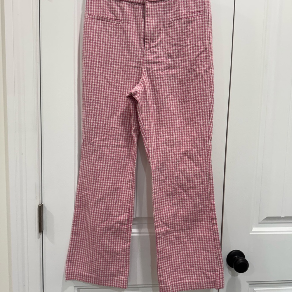 Zara Pink Gingham Pants